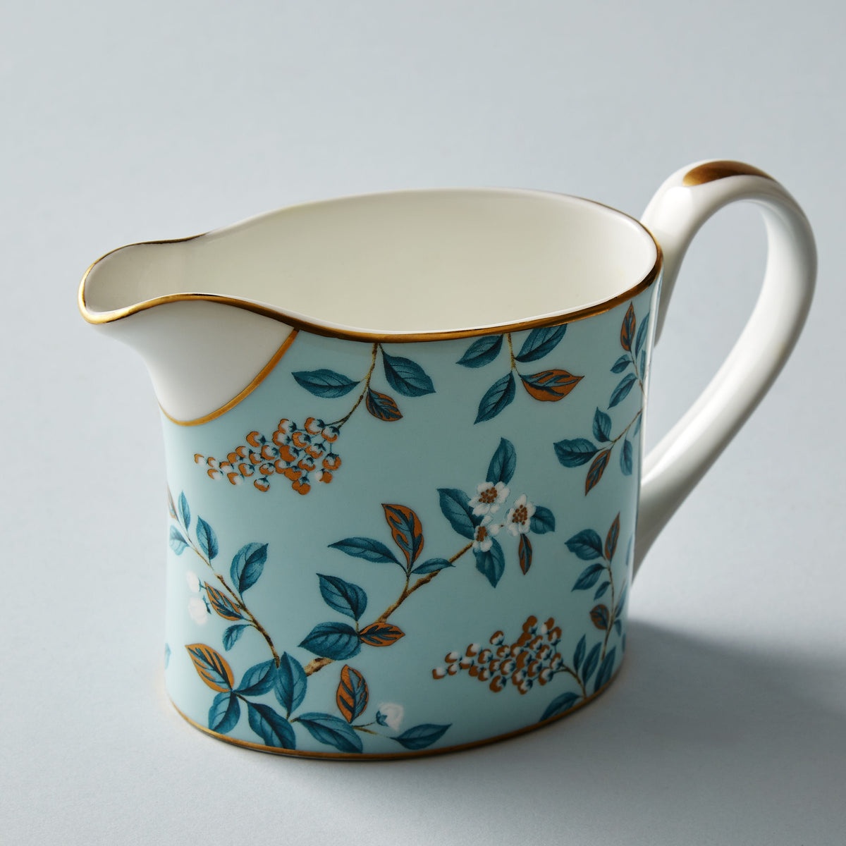 Fortnum's Camellia milk jug 260ml with gold gilding (British brand)