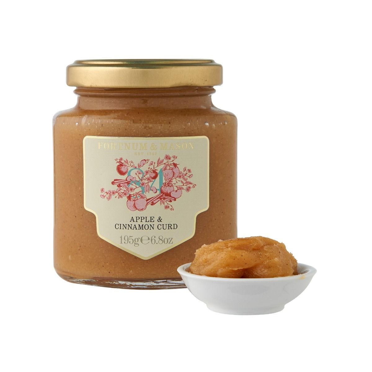 Fortnum's Cinnamon & Apple Curd 195g, imported from the UK