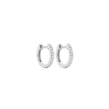 Kiki McDonough mini diamond hoops 18ct white gold, imported from the UK