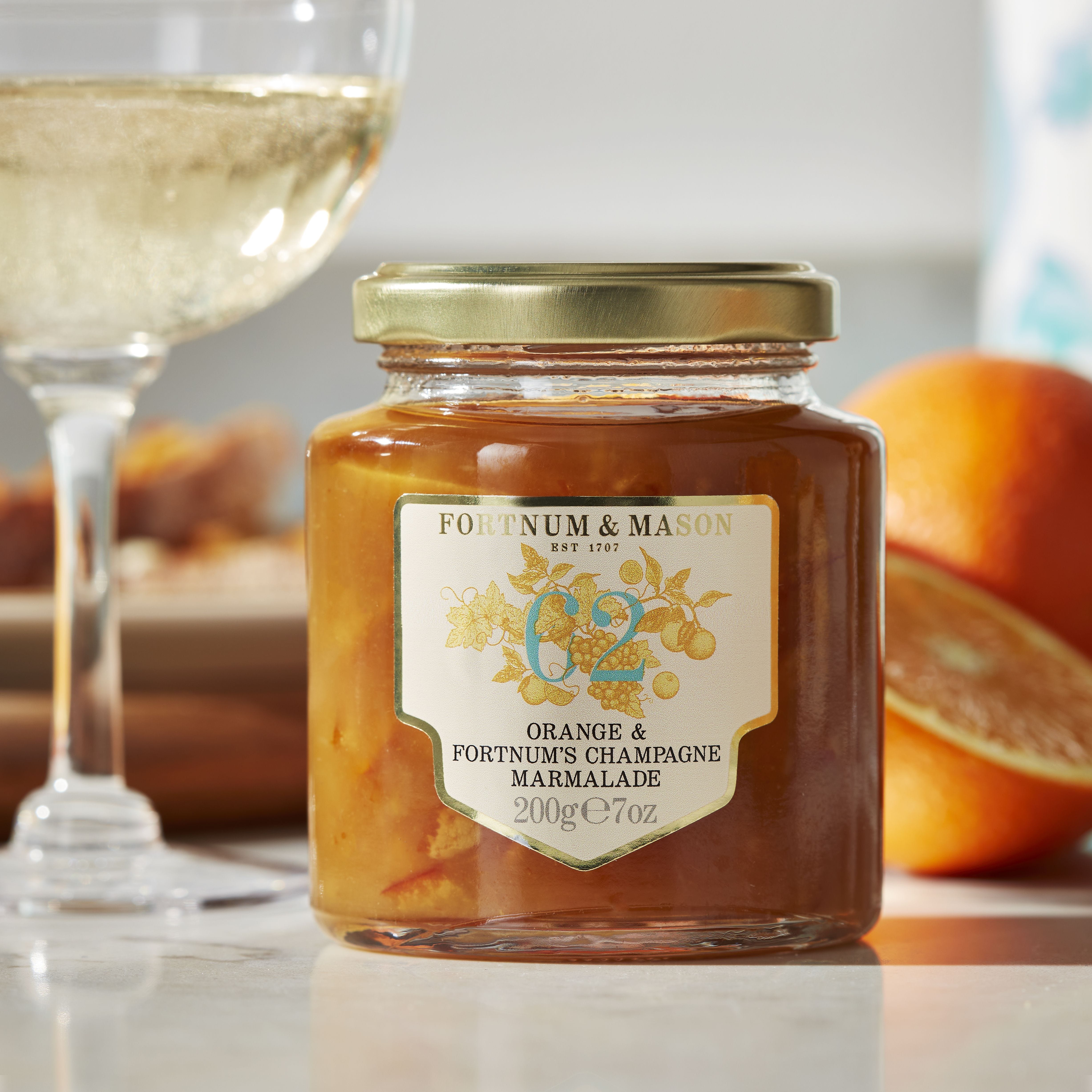Fortnum's orange and champagne marmalade 200g, imported from the UK