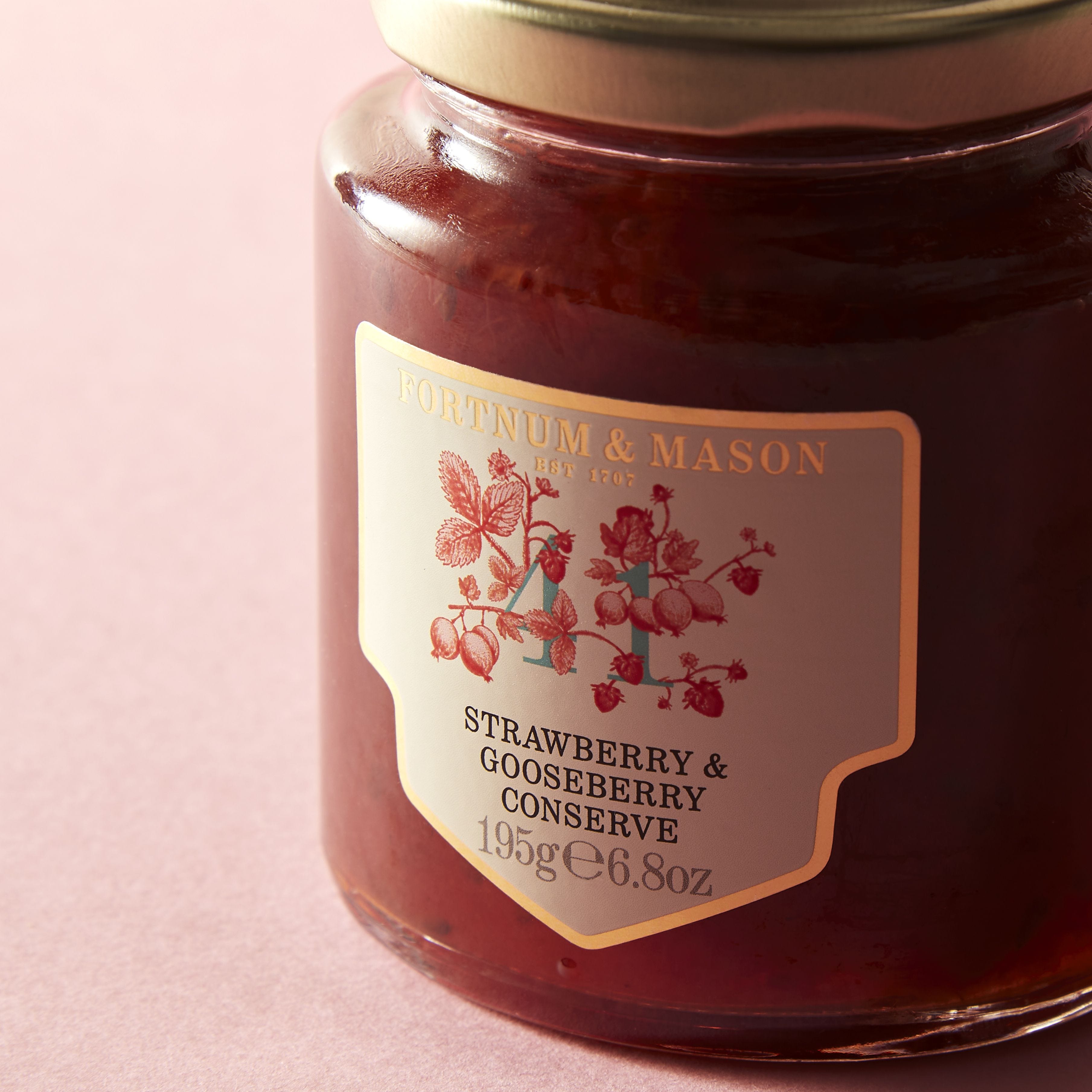 Strawberry and Gooseberry Conserve 195g, imported from the UK