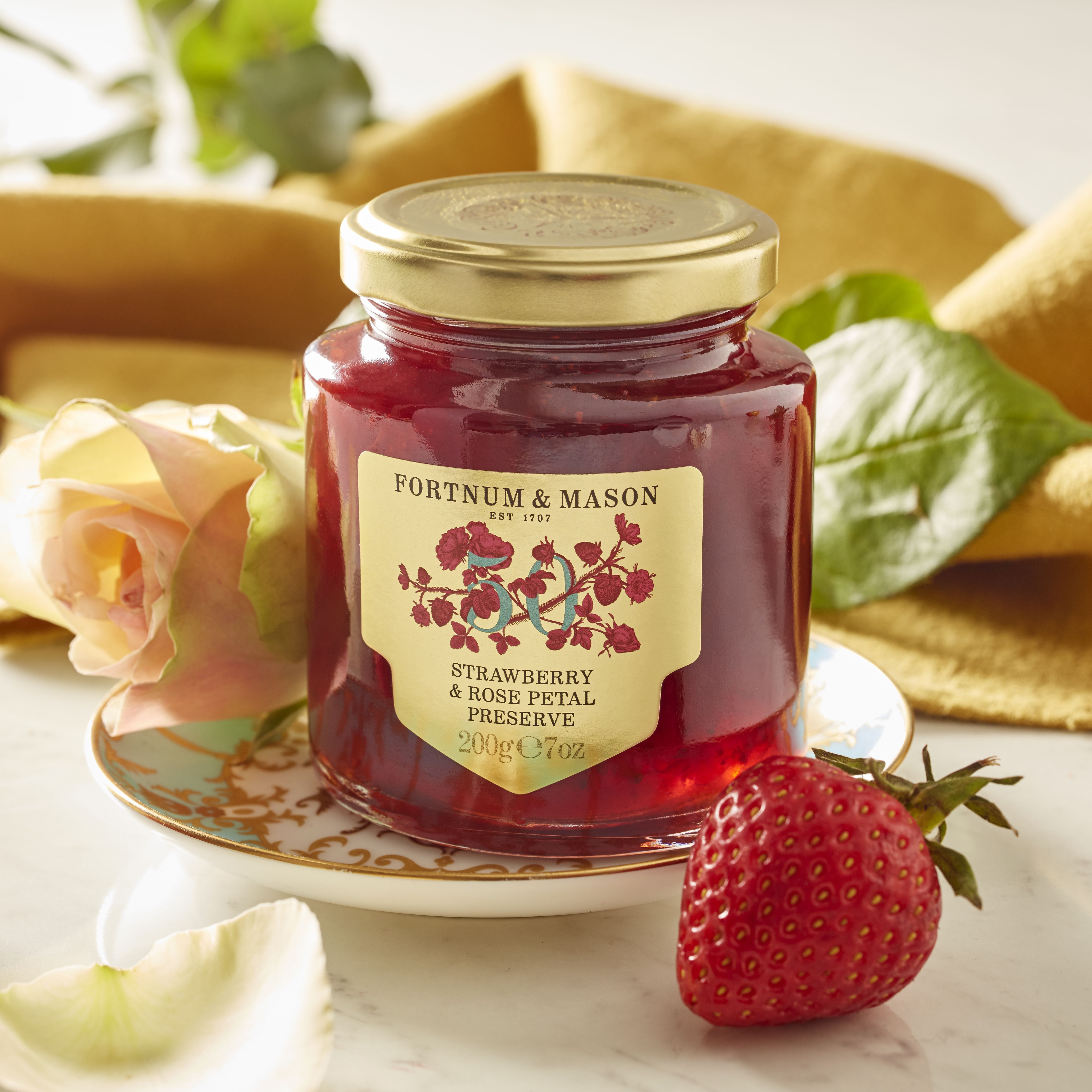 Fortnum's strawberry and rose petal preserve 200g, UK version