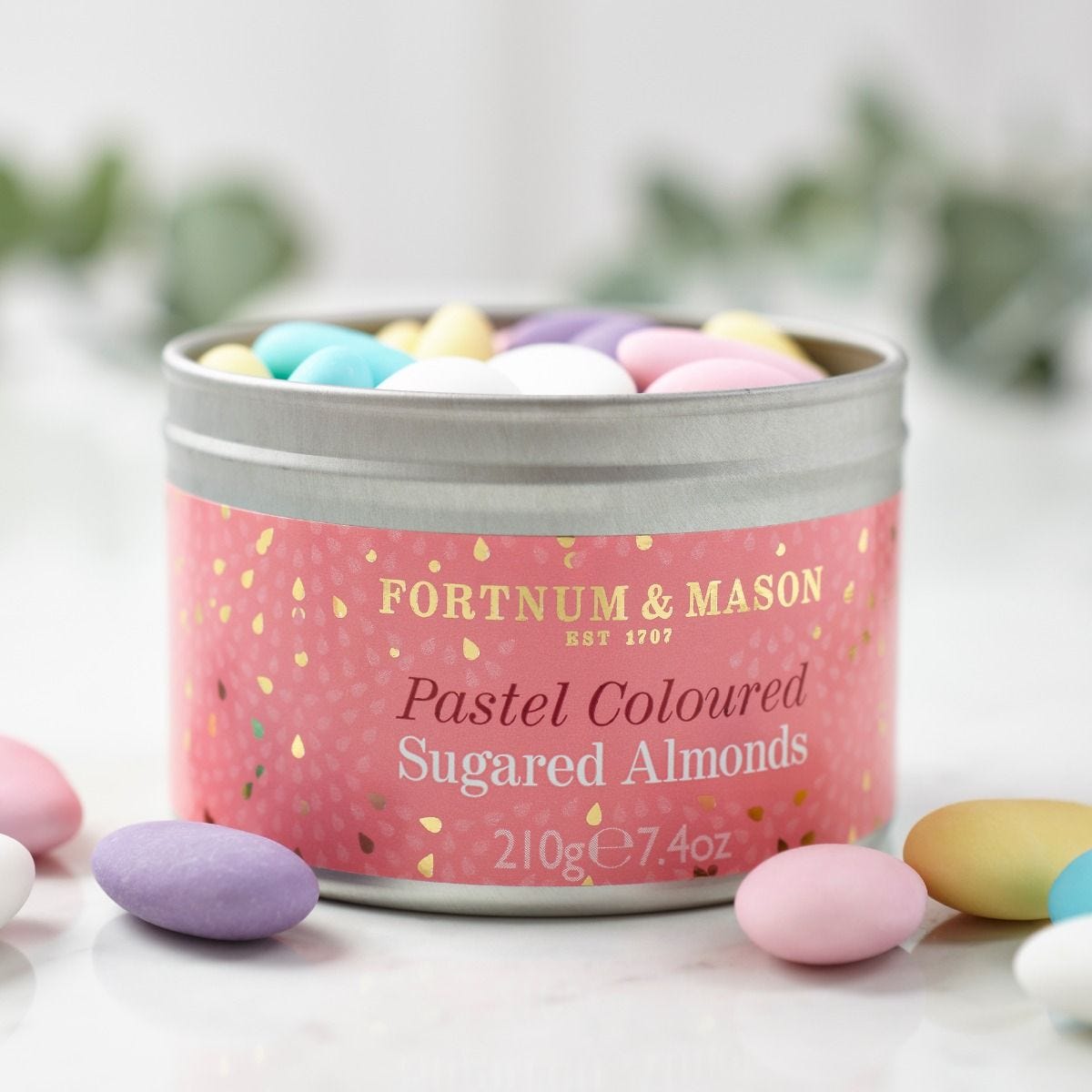 Sugared almonds in pastel colours 210g (British brand)