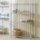 Argos Home metal shelving unit chrome 152cm - British product