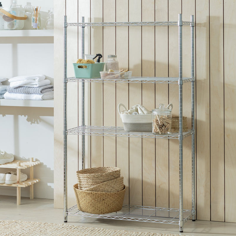 Argos Home metal shelving unit chrome 152cm - British product