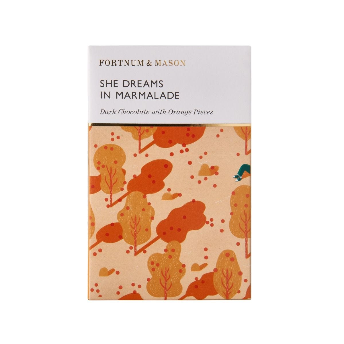 Dark chocolate bar with orange pieces, vegan, 75g - British product