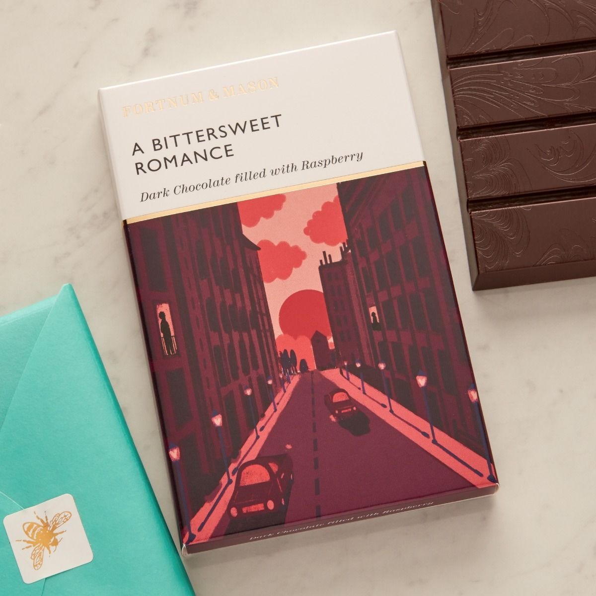 Dark chocolate raspberry filled bar 120g (British brand)
