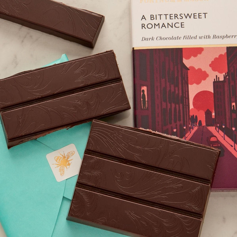 Dark chocolate raspberry filled bar 120g (British brand)