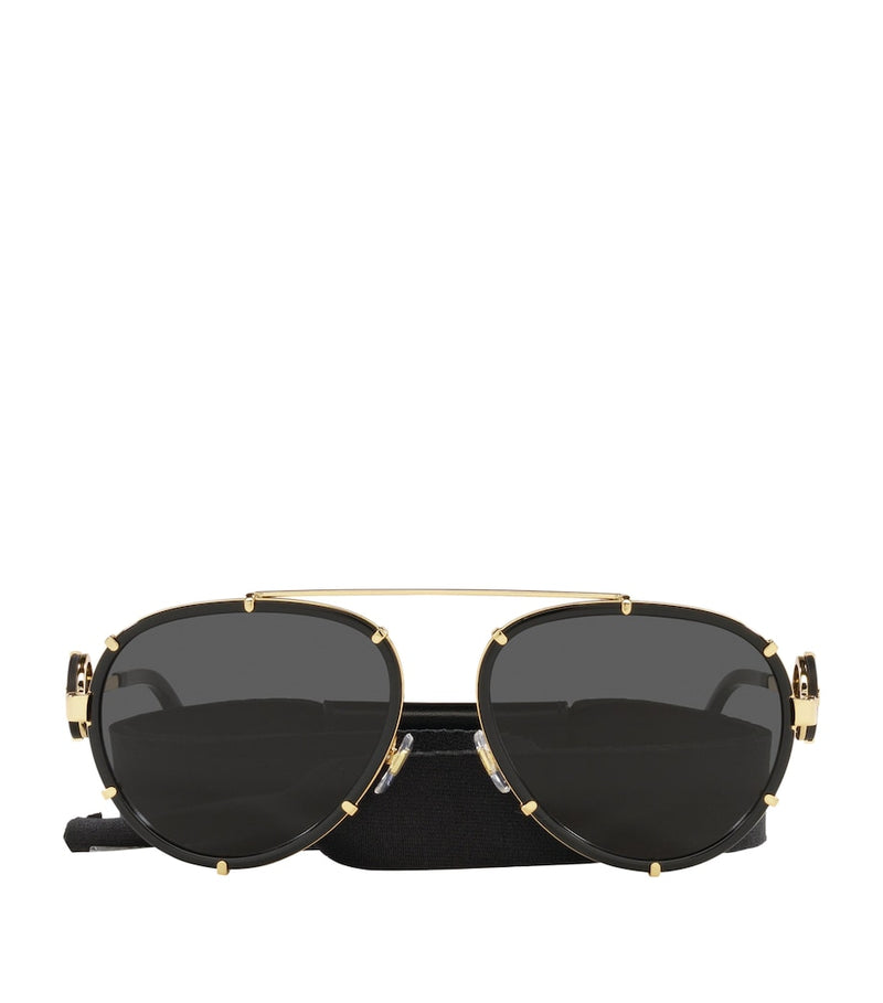 Versace Vintage Icon pilot sunglasses with metal frame, UK version