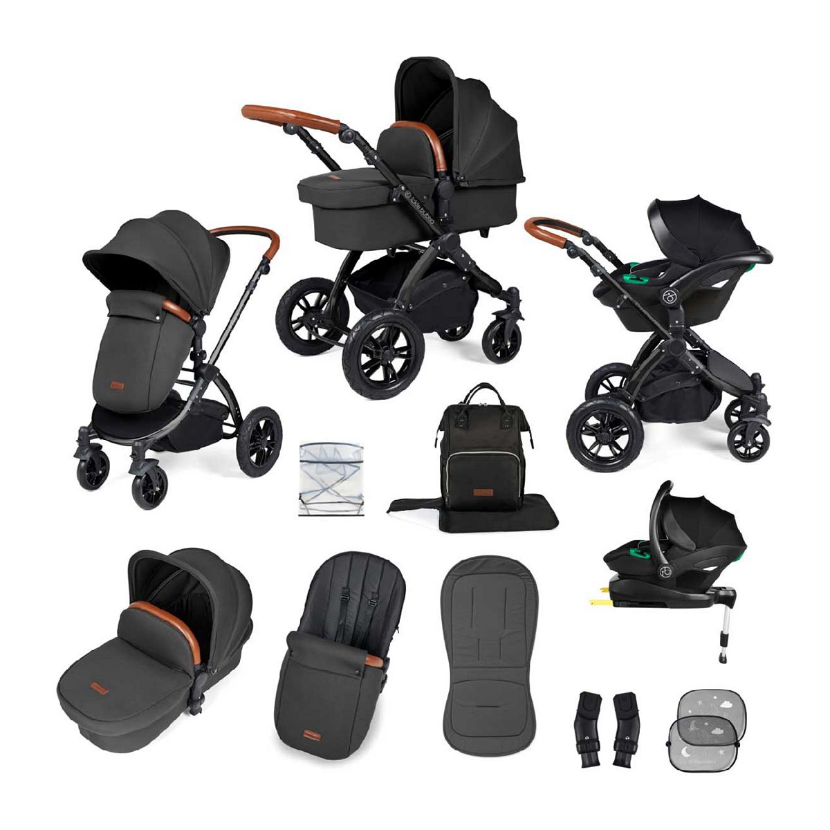 Ickle Bubba Stomp Luxe all-in-one Travel System Black/Grey/Tan/ Pack Size 1 GOODS Boots   