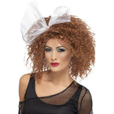 Smiffys 80s wild child wig brown curly bow, imported from the UK