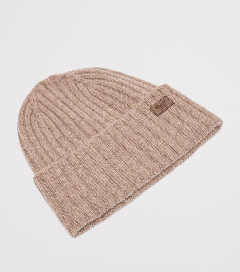 Weekend Max Mara virgin wool beanie with embroidered logo, UK version