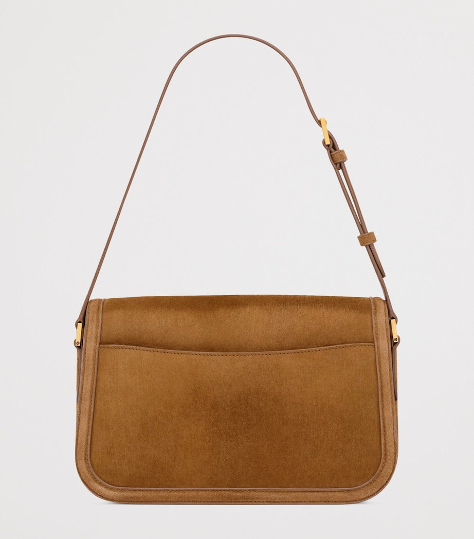 Saint Laurent medium Solferino suede shoulder bag - British product