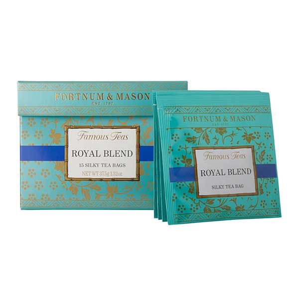Fortnum's Royal Blend whole leaf tea bags 37.5g, imported from the UK