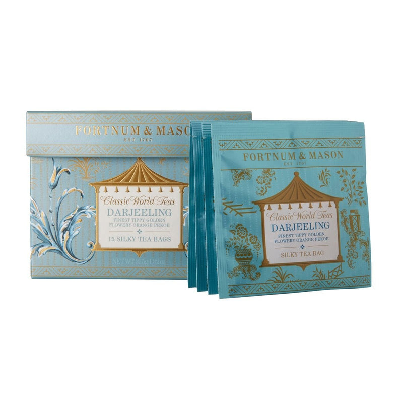 Darjeeling FTGFOP whole leaf tea silky teabags 37.5g - British product
