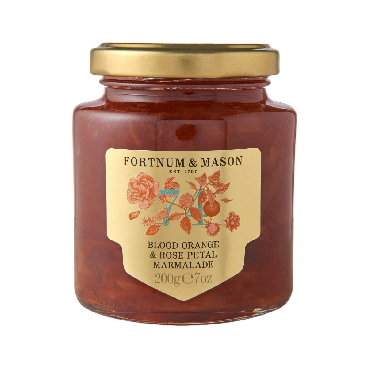 Blood orange & rose petal marmalade 200g (British brand)