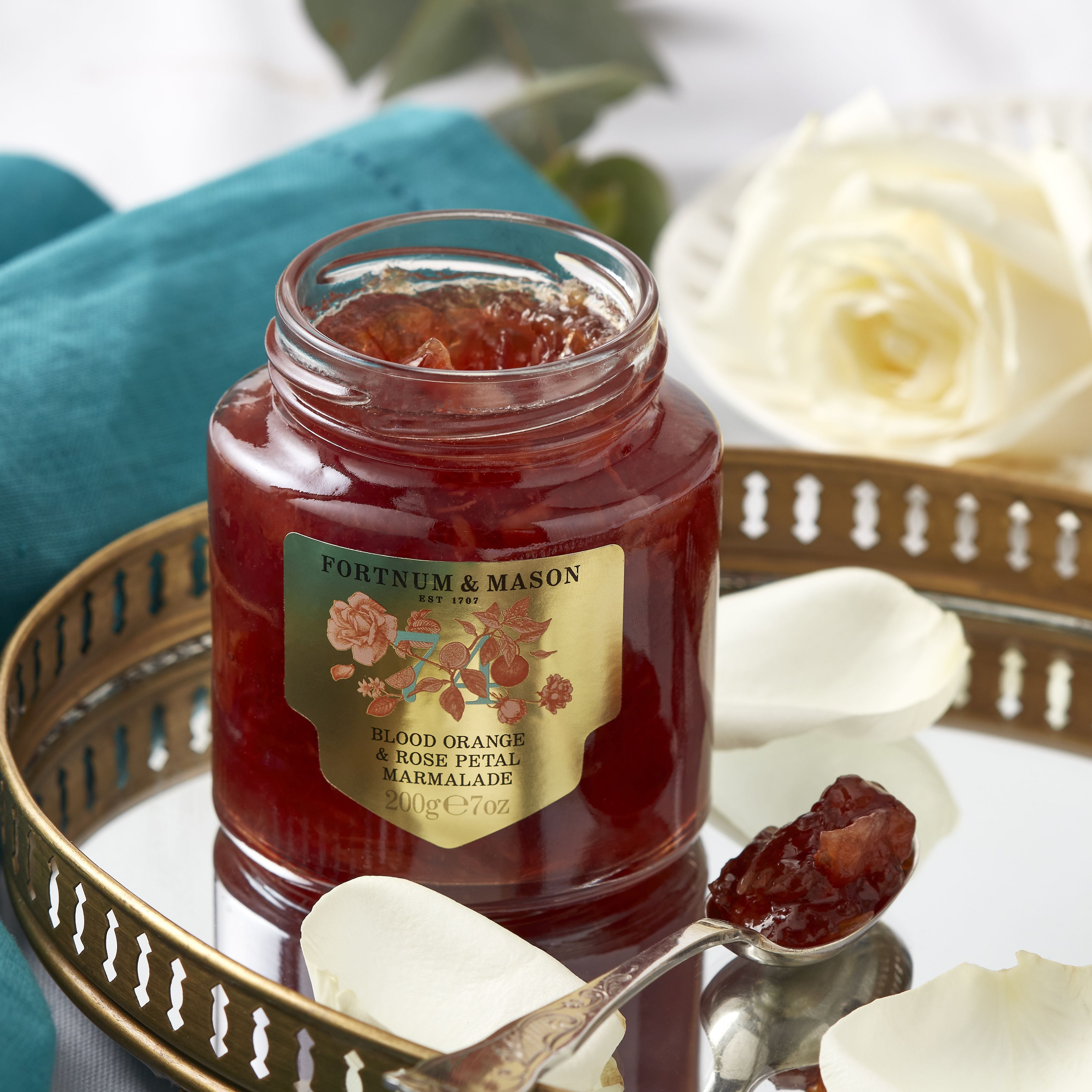 Blood orange & rose petal marmalade 200g (British brand)