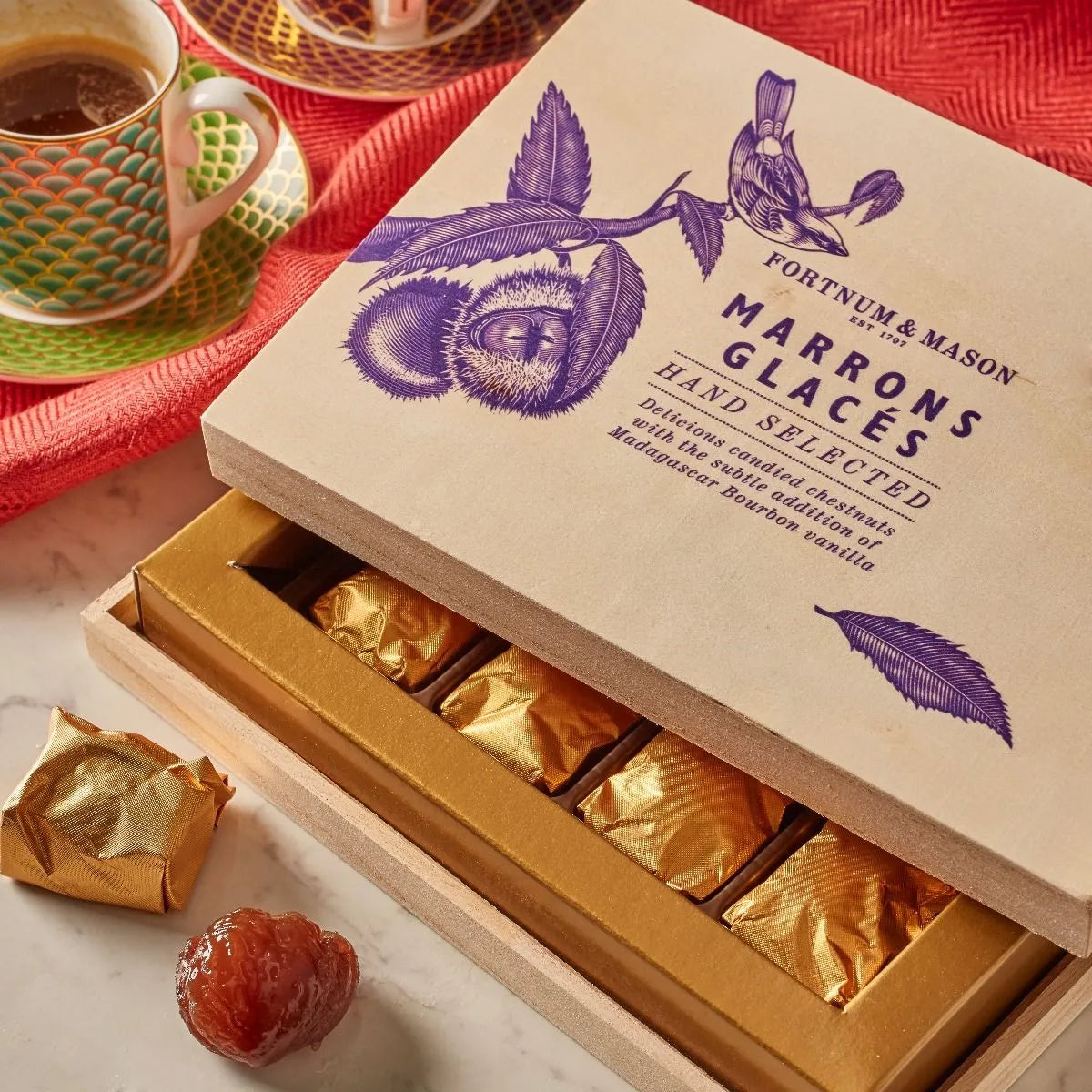 Fortnum's candied chestnuts marrons glacés 160g - British product