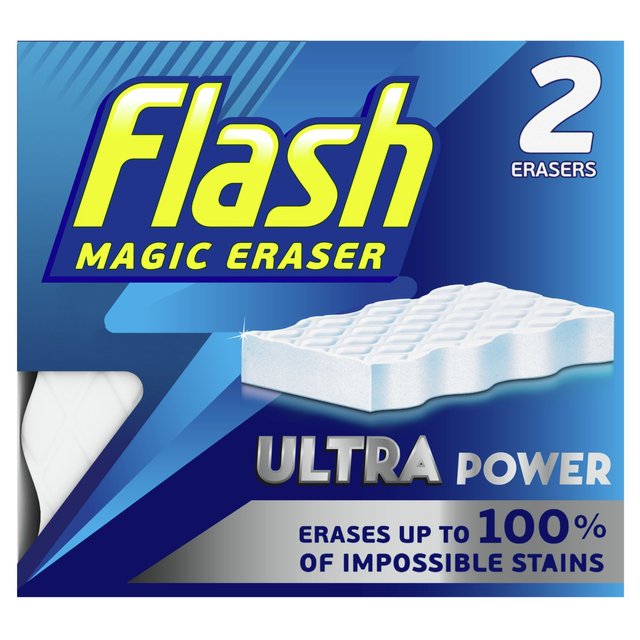 Flash Ultra Power Magic Eraser Scourer   2 per pack GOODS M&S   