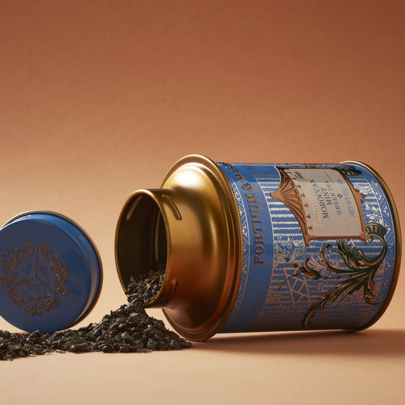 Moroccan mint loose tea in miniature classic tin (British brand)