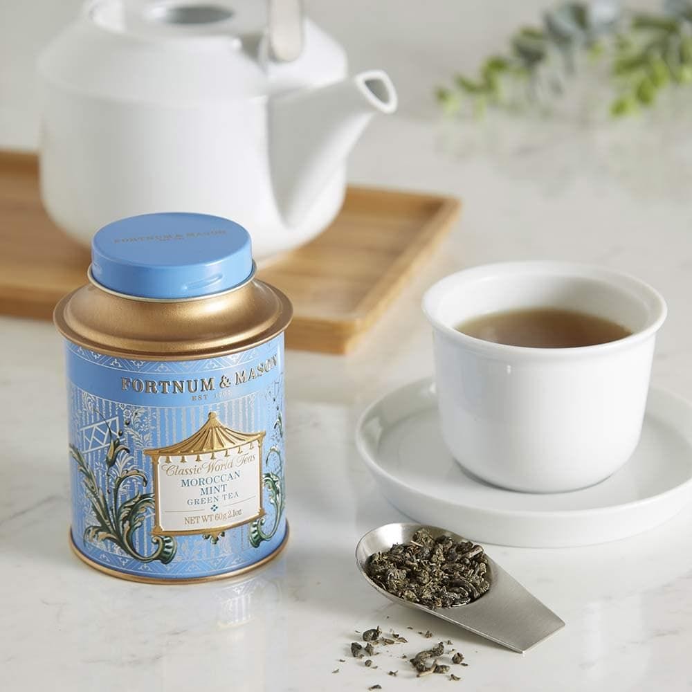 Moroccan mint loose tea in miniature classic tin (British brand)