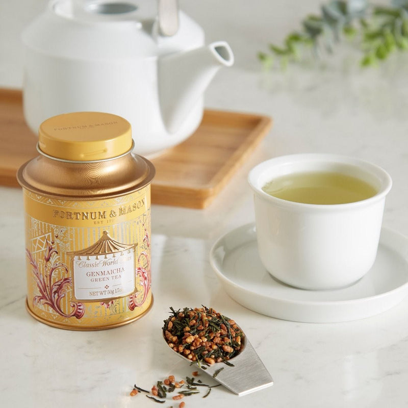 Genmaicha loose leaf green tea with roasted rice, UK version
