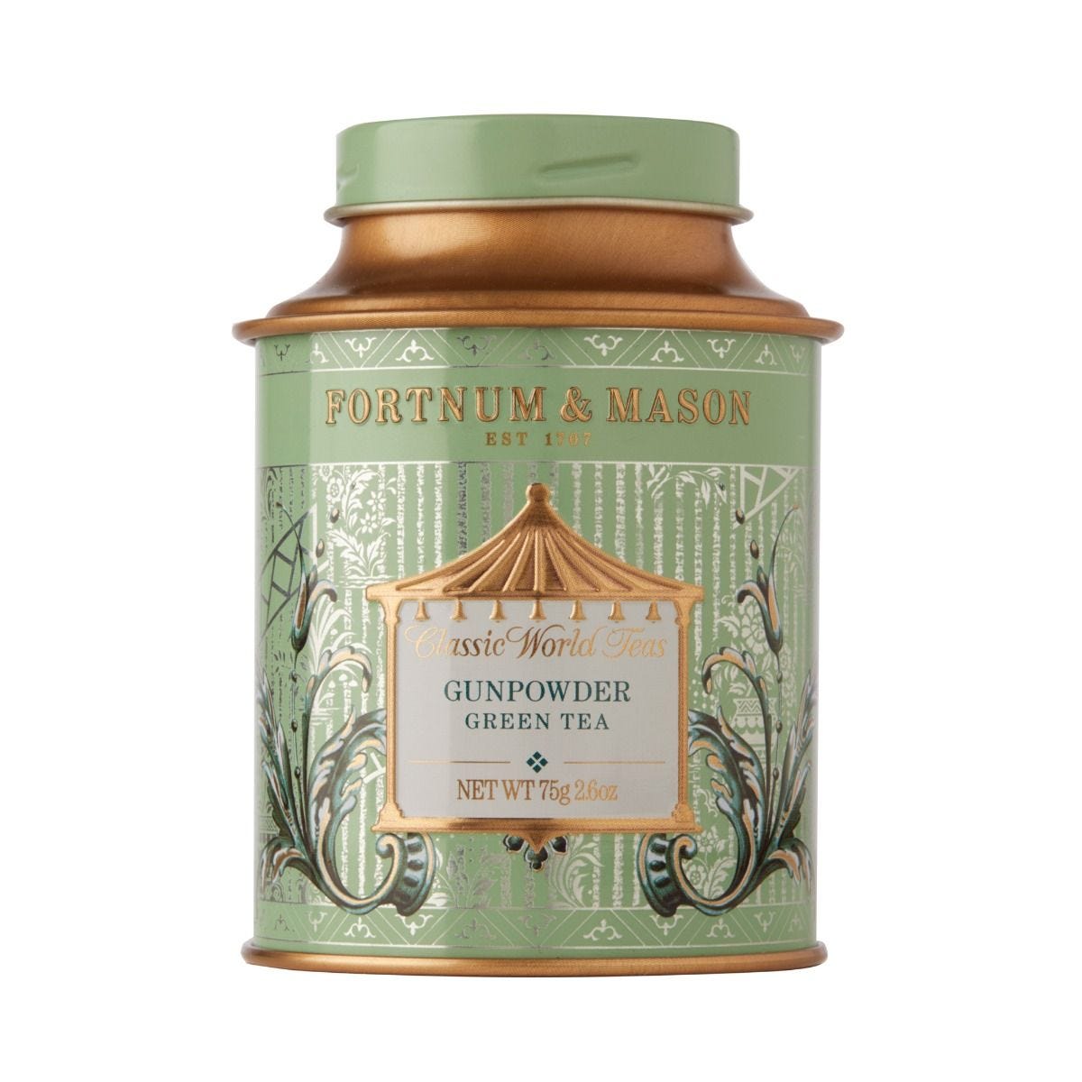 Gunpowder loose green tea miniature tin (British brand)