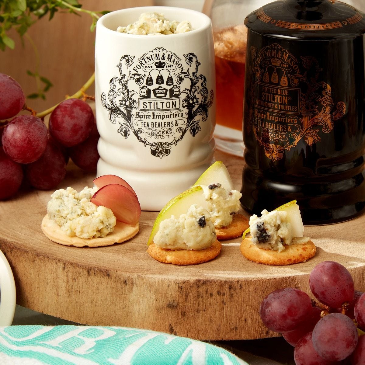 Fortnum & Mason traditional and honey truffle potted Stilton 200g, UK version