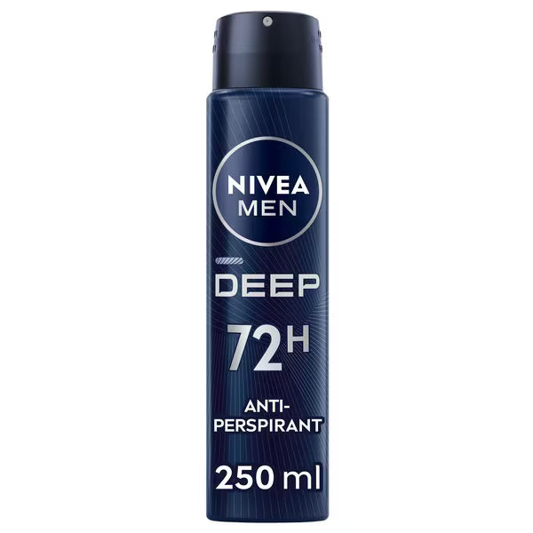 Nivea Men Deep Anti-Perspirant Spray 250ml, imported from the UK