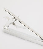 Tateossian sterling silver tie clip with check motif, imported from the UK