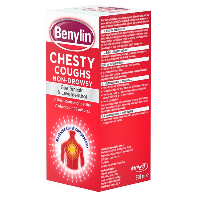 Benylin Chesty Cough Non Drowsy Syrup   300ml GOODS M&S   