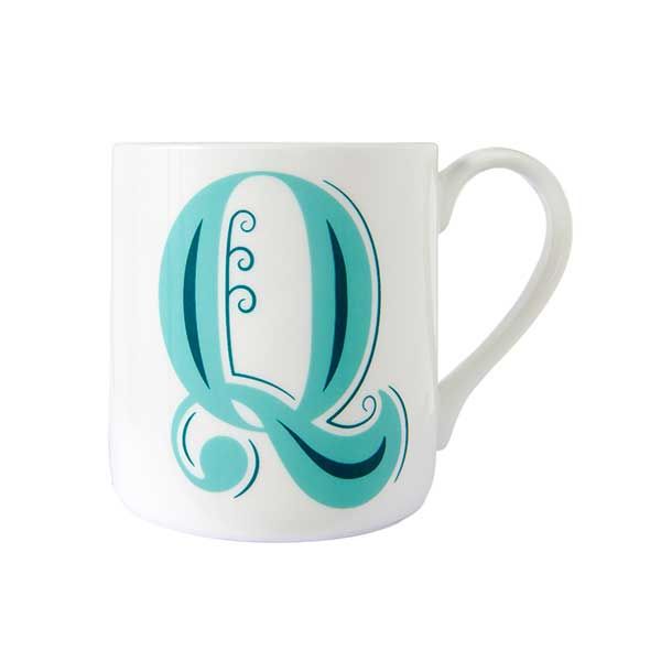 Fortnum's Alphabet Q Mug 350ml, imported from the UK