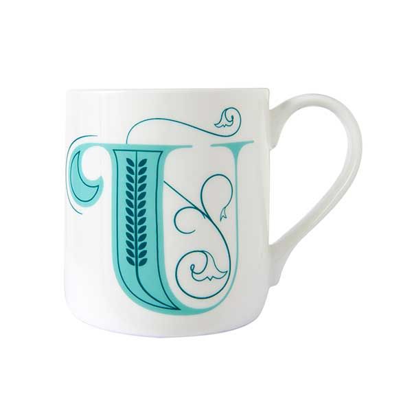 Fortnum's alphabet U mug 350ml fine bone china (British brand)