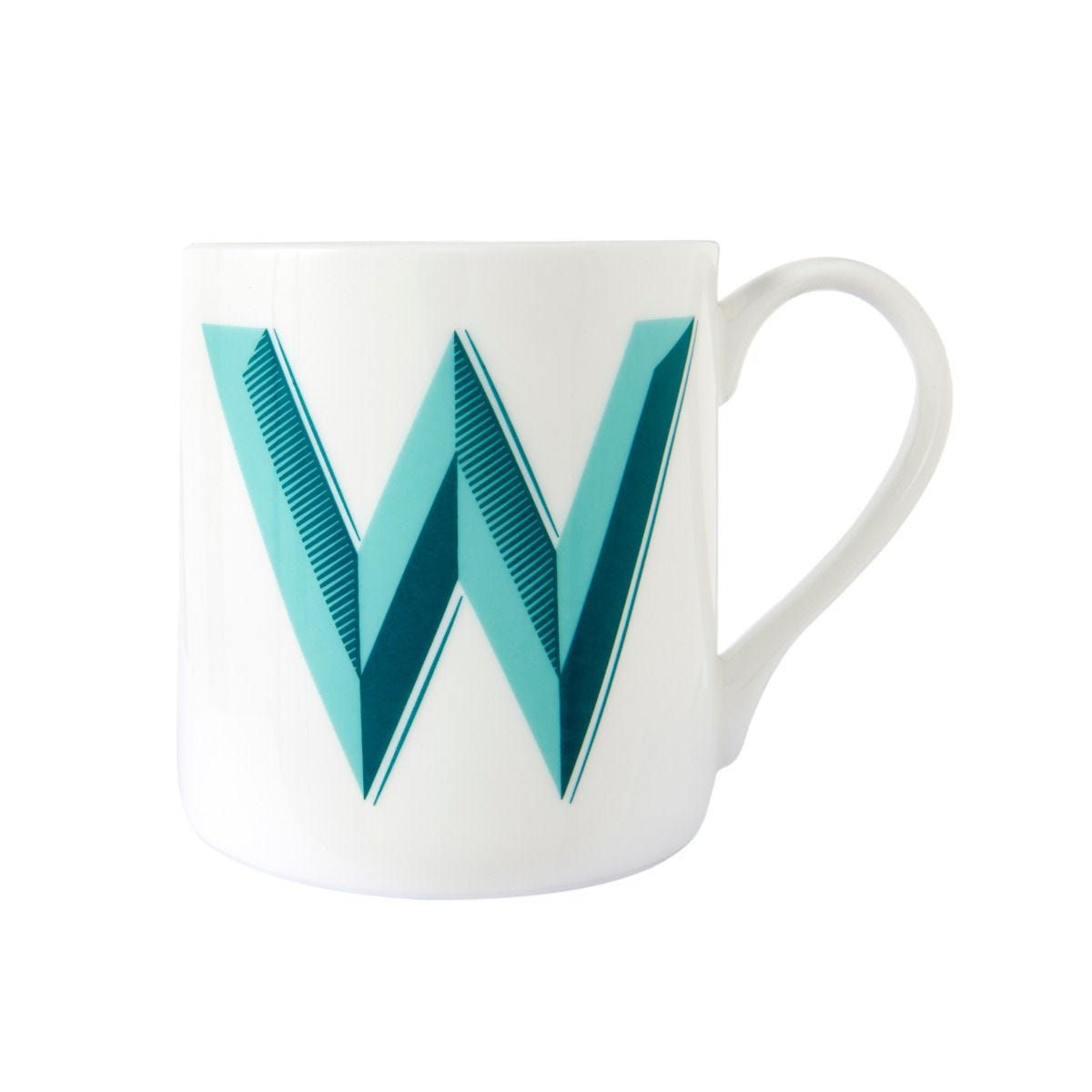 Fortnum's alphabet W mug fine bone china 350ml, UK version