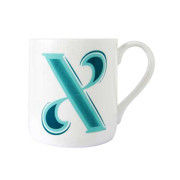 Fortnum's bone china mug letter X 350ml, imported from the UK