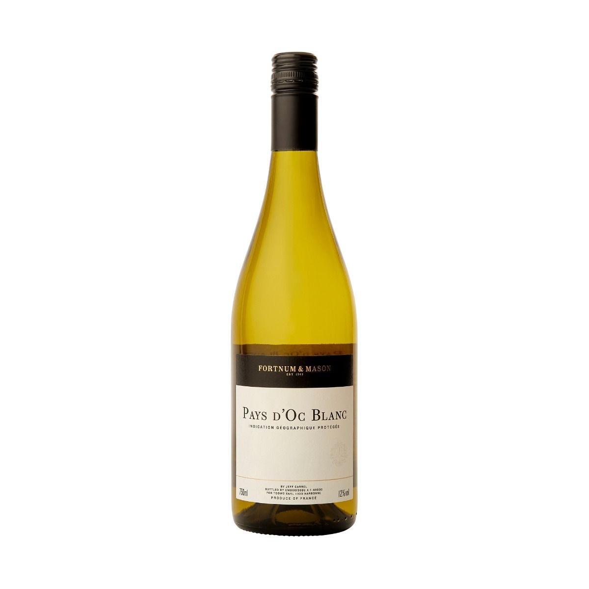 Fortnum's Pays d'Oc Blanc white wine 75cl, imported from the UK