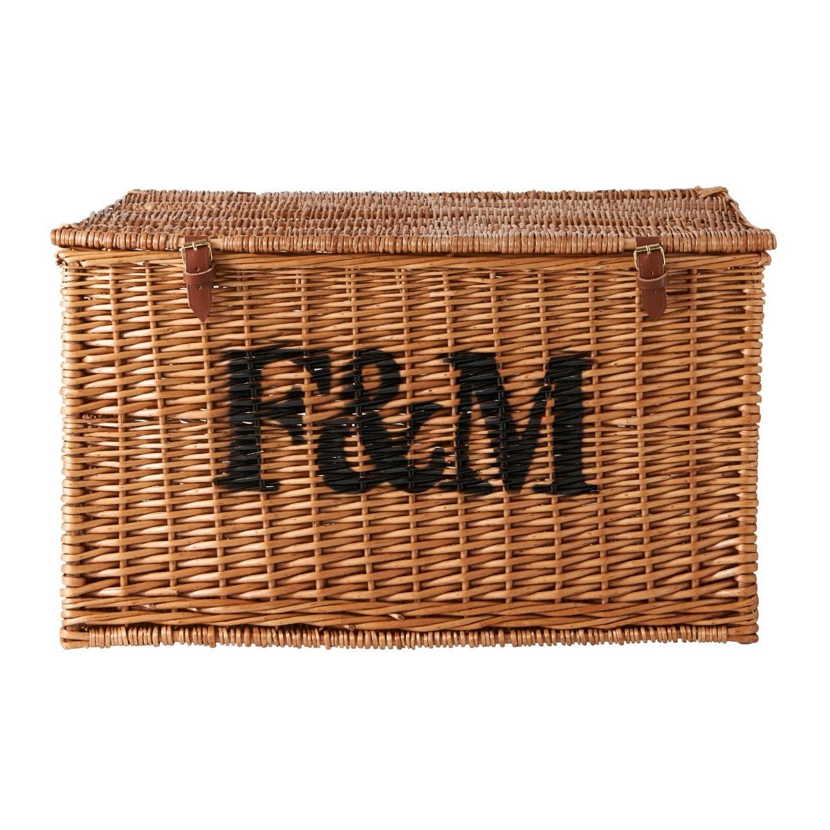 Extra-large wicker basket 76cm wide (British brand)