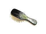 Abbeyhorn pocket hairbrush in beechwood with maple pins - British product