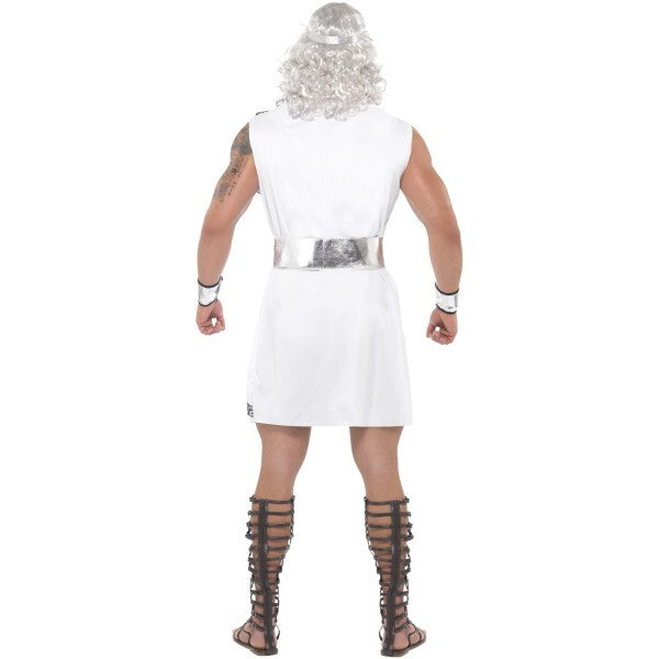 Smiffys Zeus costume with white toga and lightning bolt - British product