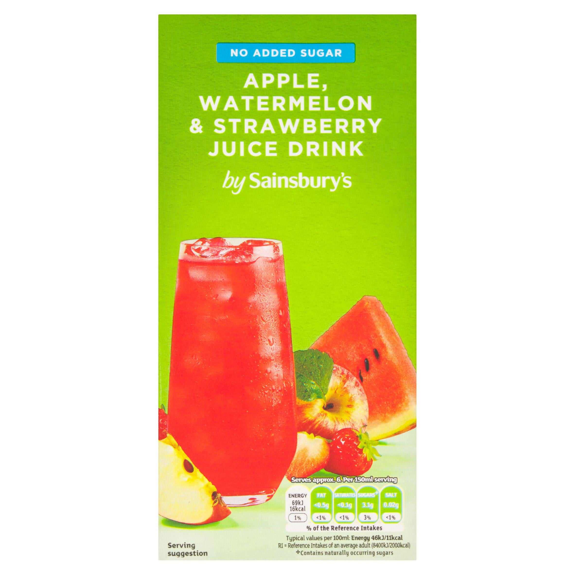 Sainsbury's Apple Watermelon & Strawberry Juice Drink 1L - McGrocer