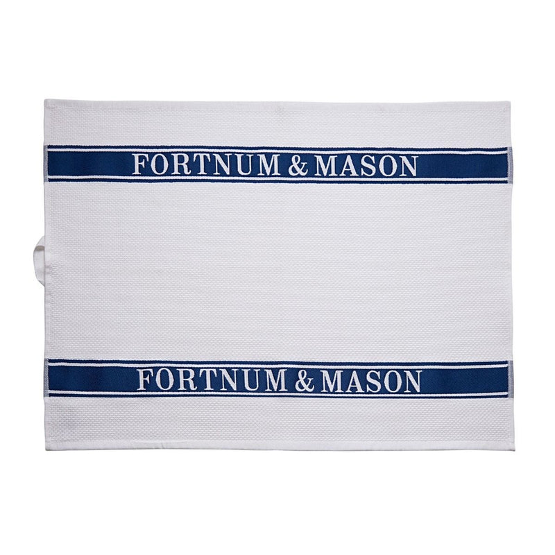 Fortnum's indigo waffle tea towel 50 x 75cm - British product