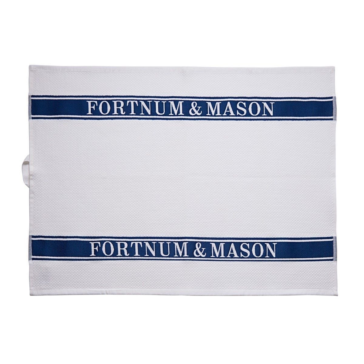 Fortnum's indigo waffle tea towel 50 x 75cm - British product