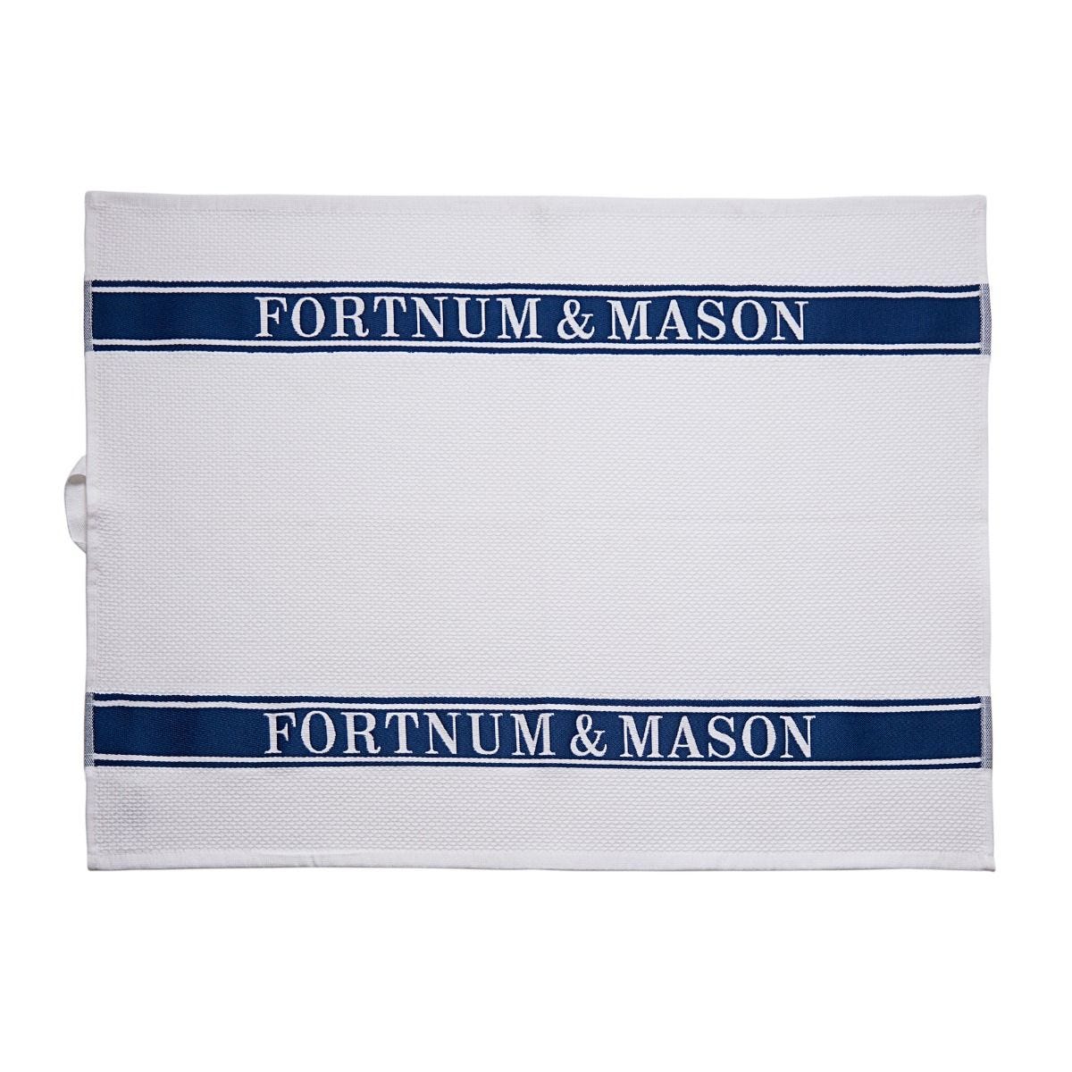 Fortnum's indigo waffle tea towel 50 x 75cm - British product