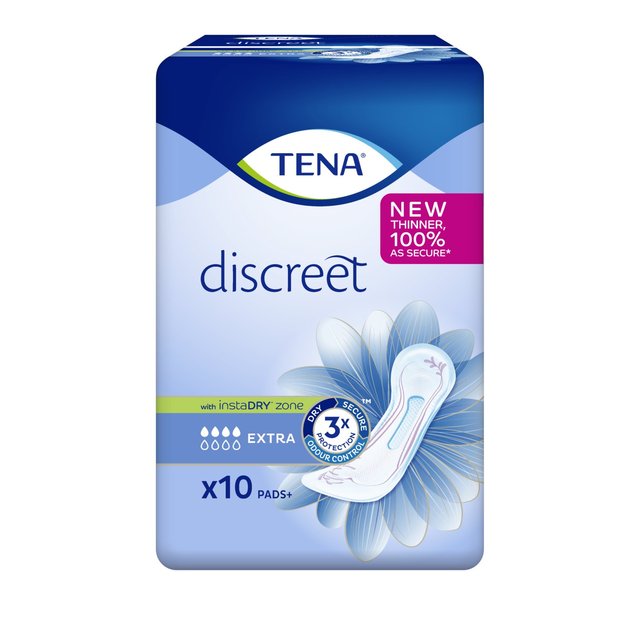 TENA Lady Discreet Extra Incontinence Pads   10 per pack