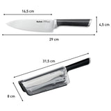 Tefal Eversharp chef knife with integrated sharpener 35.2cm (British brand)