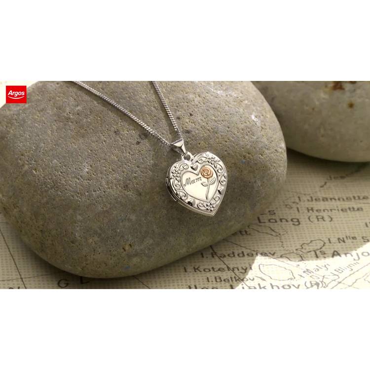 Moon & Back silver Mum locket necklace 18 inch (British brand)