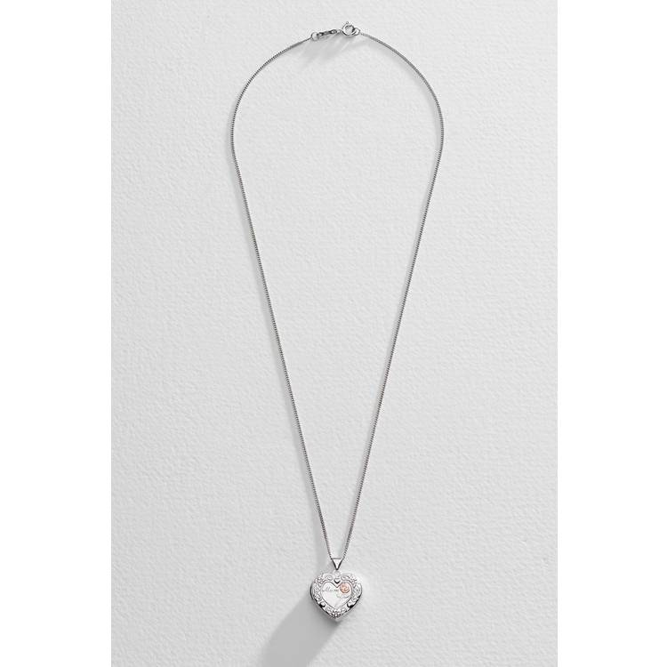 Moon & Back silver Mum locket necklace 18 inch (British brand)