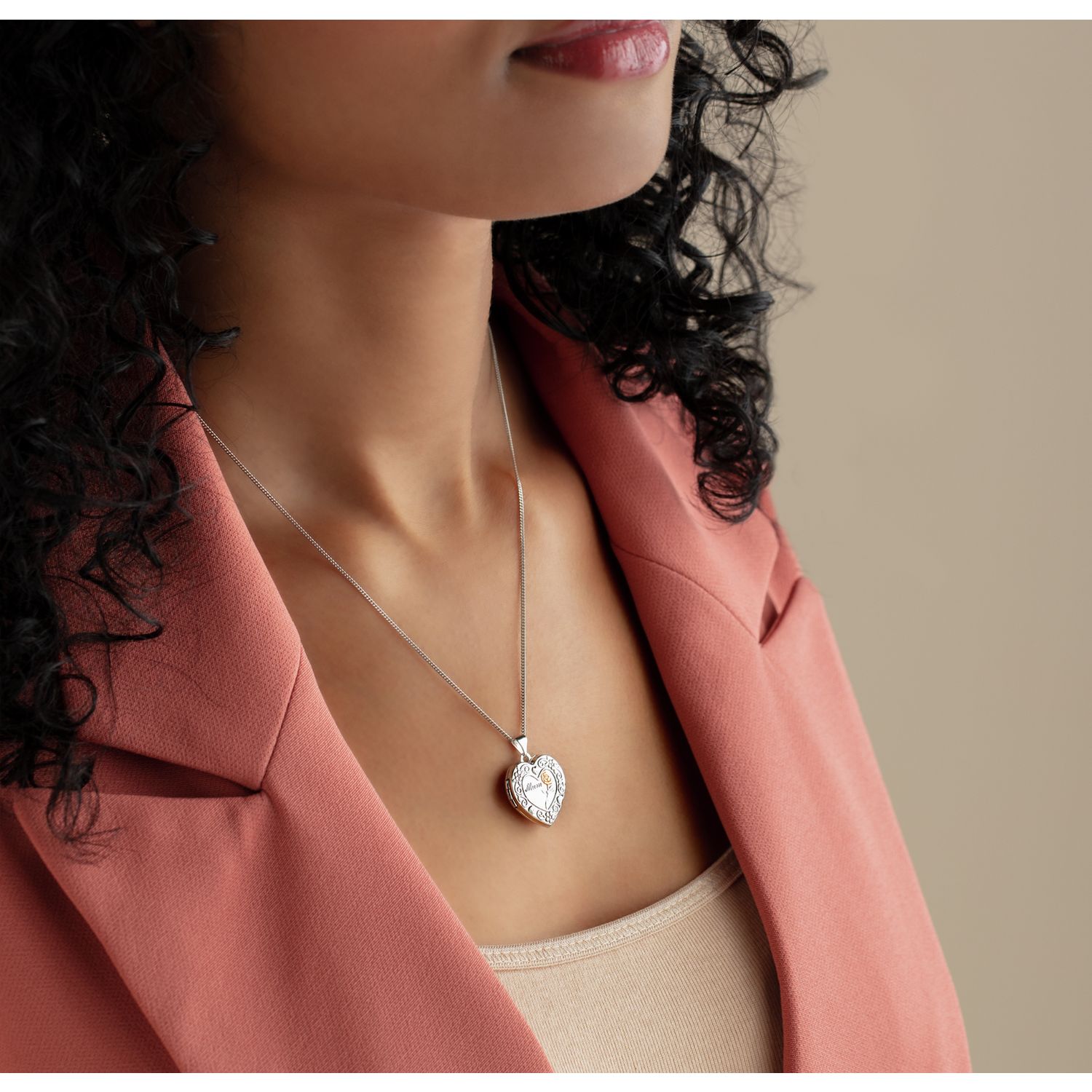 Moon & Back silver Mum locket necklace 18 inch (British brand)