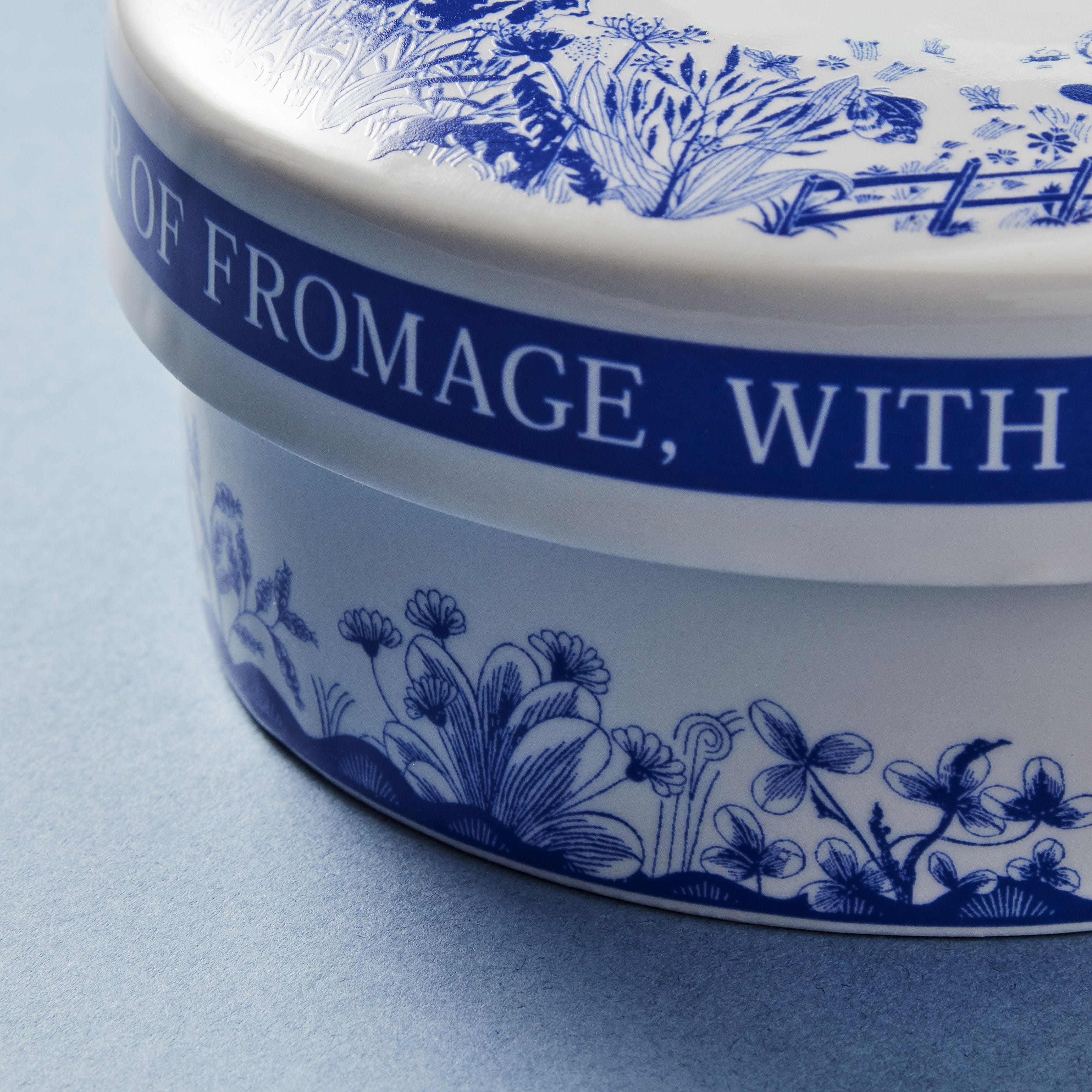 Fortnum's Willow cheese baker in blue and white (British brand)