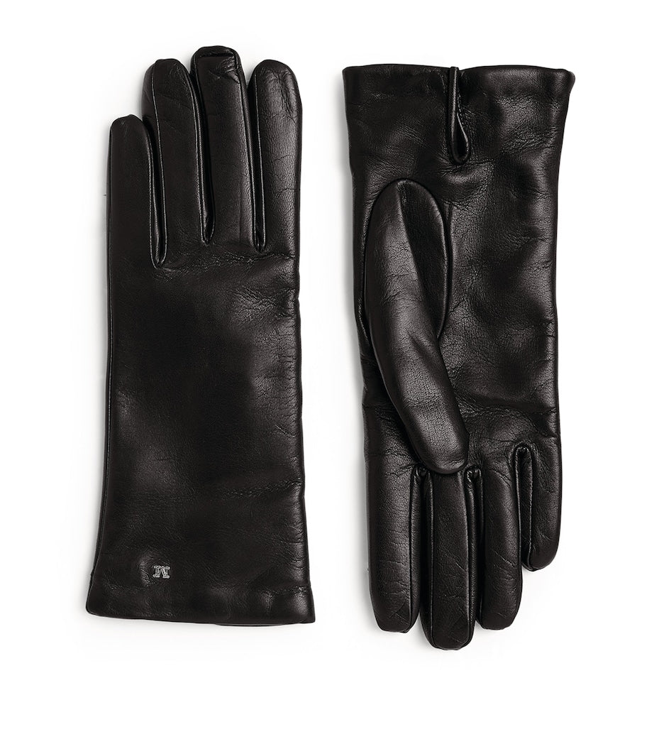 Max Mara lamb leather gloves with wool lining (British brand)